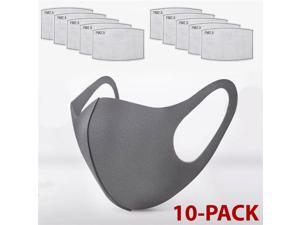 1PCS Face Mask Black With 10X PM2.5 Filters Washable Reusable Unisex Mask Cotton 1PCS Face Mask Black With 10X PM2.5 Filters Washable Reusable Unisex Mask Cotton