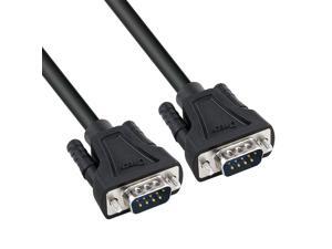 15ft RS232 Serial Male to Male Cable 9 Pin DB9 Straight Through Cord Wire 15ft RS232 Serial Male to Male Cable 9 Pin DB9 Straight Through Cord Wire