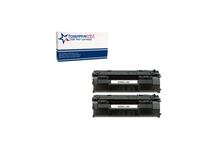 TONERHUBUSA Compatible Toner Cartridge Replacement for HP Q7553A (2-Pack/Black)