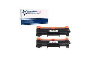 TONERHUBUSA Compatible Toner Cartridge Replacement for Brother TN770 with chip (2-Pack)