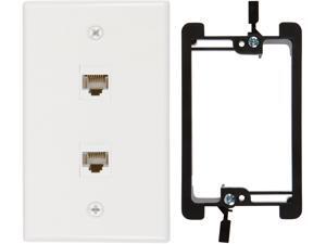 SA-PLATE46 Seismic Audio 4 Speaker Wall Plate//Banana Plug Wall Plate White 4 Speaker Banana Plug//Speaker Wire Wall Plate