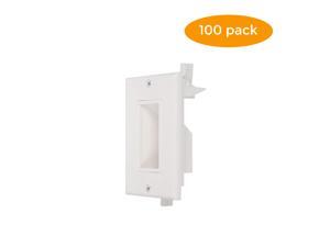 Buyer's Point Recessed Low Voltage Cable Wall Plate, Easy to Mount Outlet to Hide & Pass Tech Wires Through for HDMI, TV, Video, Audio, Network, Speaker Wires, Cord Concealer Cover Hider Pack of 100 Buyer's Point Recessed Low Voltage Cable Wall Plate, Easy to Mount Outlet to Hide & Pass Tech Wires Through for HDMI, TV, Video, Audio, Network, Speaker Wires, Cord Concealer Cover Hider Pack of 100