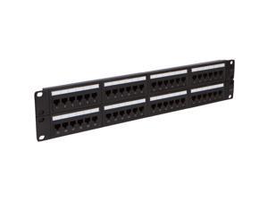 Buyer's Point 48 Port Cat6 RJ45 Patch Panel Rackmount or Wallmount with Punch Down Tool and Cable Management System , Server, Compatible with Cat 3/4/5/5e/6