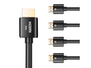 Buyers Point Ultra High Speed HDMI 21 Cable CL3 Rated Dynamic HDR 18M6ft 8K 120Hz 48Gbps Dolby Vision eARC Compatible with Apple TV Nintendo Switch Roku Xbox PS4 Pack of 5 Black
