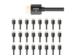 Buyers Point Ultra High Speed HDMI 21 Cable CL3 Rated Dynamic HDR 18M6ft 8K 120Hz 48Gbps Dolby Vision eARC Compatible with Apple TV Nintendo Switch Roku Xbox PS4 CL3 Pack of 25 Black