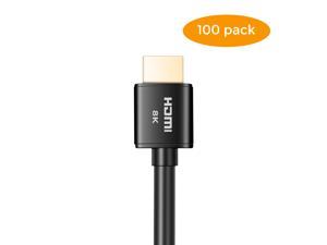 Buyers Point Ultra High Speed HDMI 21 Cable CL3 Rated Dynamic HDR 18M6ft 8K120Hz 48Gbps Dolby Vision eARC Compatible with Apple TV Nintendo Switch Roku Xbox PS4 Pack of 100 Black