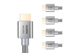 Buyers Point Ultra High Speed HDMI 21 Cable Dynamic HDR 18M 6ft 8K 120Hz 48Gbps Dolby Vision eARC Compatible with Apple TV Nintendo Switch Roku Xbox PS4 Projector Pack of 5 Gray
