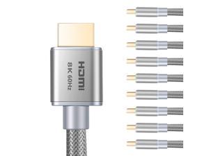 Buyers Point Ultra High Speed HDMI 21 Cable Dynamic HDR 18M 6ft 8K 120Hz 48Gbps Dolby Vision eARC Compatible with Apple TV Nintendo Switch Roku Xbox PS4 Projector Pack of 10 Gray