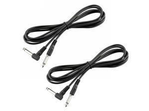 2-PACK 10FT Electric Patch Cord Guitar Amplifier Amp Cable Right Angle 90 Degree 2-PACK 10FT Electric Patch Cord Guitar Amplifier Amp Cable Right Angle 90 Degree