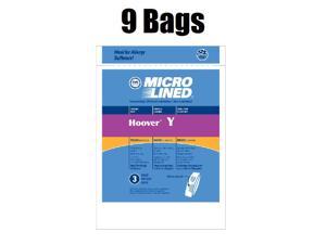 9 Hoover Type Y Vacuum Bags Fits Hoover WindTunnel Upright Vacs by