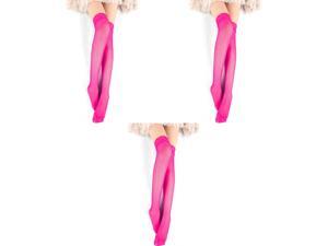 3-PACK Mesh Lace Sheer Top Thigh-High Stockings Fashion Womens Pantyhose Socks 3-PACK Mesh Lace Sheer Top Thigh-High Stockings Fashion Womens Pantyhose Socks