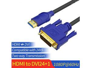 HDMI to DVI-D Dual Link 24+1 Cable Cord For HDTV PC Moitor LCD Support HD1080p