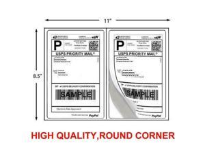 200 Shipping Labels 8.5 x 5.5 Half Sheets Round Corner 2Label Per Sheet 8.5 x 11
