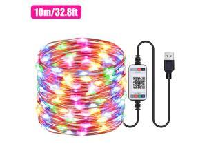 LED Christmas Tree Fairy String Party Lights Color Lamp Music Sync APP Control