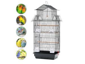 Black 39" Bird  Cage Canary Parakeet Cockel   Metal Cage Finch Cage