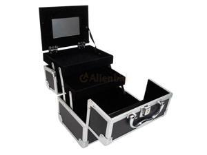 New Aluminum Makeup Train Cosmetic Jewelry Case Cosmetic Storage Lockable Box New Aluminum Makeup Train Cosmetic Jewelry Case Cosmetic Storage Lockable Box