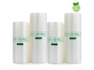 4 Rolls 8 11x50 Vacuum Sealer Bag for Food Saver Vac Storage Meal Prep Sous Vide