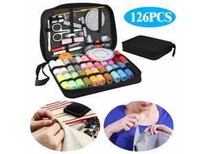 126Pcs/Set Sewing Kit Scissors Needle Thread For Home Stitching Hand Sewing Tool 126Pcs/Set Sewing Kit Scissors Needle Thread For Home Stitching Hand Sewing Tool