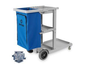 Commercial Janitorial Cleaning Housekeeping Caddy with Shelves and Vinyl Bag Commercial Janitorial Cleaning Housekeeping Caddy with Shelves and Vinyl Bag
