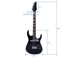 New 38" 24 Frets Practice Electric Guitar with Bag  Accessories for Beginner