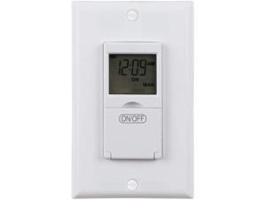 Weekly Programmable In-Wall Timer Switch Digital for Fans Lights