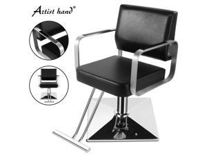 360° Swivel Hydraulic Black Barber Chair Salon Pub Spa Beauty with Back Cover