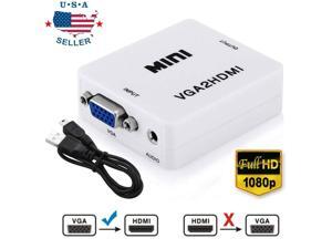 VGA to HDMI Mini Full HD Video 1080P Audio Converter Adapter for PC Laptop DVD VGA to HDMI Mini Full HD Video 1080P Audio Converter Adapter for PC Laptop DVD