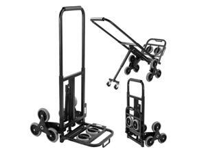 Heavy Duty Stair Climbing Folding Cart 330Lb Capacity Hand Truck Dolly Black Heavy Duty Stair Climbing Folding Cart 330Lb Capacity Hand Truck Dolly Black