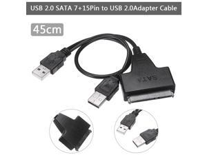 USB To Sata Adapter Sata USB 3.0 to 22 Pin Adapter Sata Cable Support 2.5inch External SSD HDD Hard Drive Dual USB Sata Cable USB To Sata Adapter Sata USB 3.0 to 22 Pin Adapter Sata Cable Support 2.5inch External SSD HDD Hard Drive Dual USB Sata Cable