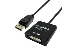 VisionTek DisplayPort to DVI-D Dual Link Active Adapter, 7 Inches, Male to Female, for Lenovo, Dell, HP, Desktop Graphics and More (900639)