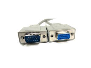 Micro Connectors, Inc. 25 feet HD15 Male To Female SVGA 1024 x 768 Extension Cable (M05-110G) Micro Connectors, Inc. 25 feet HD15 Male To Female SVGA 1024 x 768 Extension Cable (M05-110G)