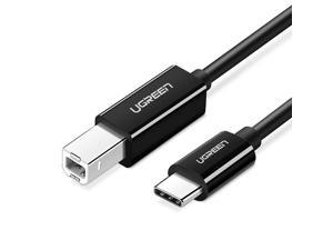 UGREEN USB C Printer Cable, USB Type C to USB 2.0 Type B Printer Scanner Cable Cord High Speed for Brother, HP, Canon, Lexmark, Epson, Dell, Xerox, Samsung etc and Piano, DAC (6FT, Black)