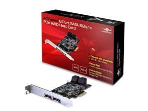 Vantec 4-Channel 6-Port SATA 6GB/S PCIe RAID Host Card with HyperDuo Technology (UGT-ST644R)
