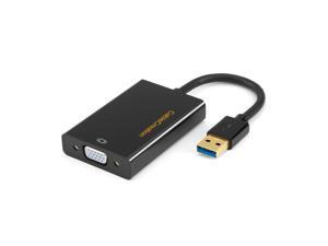 USB to VGA (Display Link Chip), CableCreation USB 3.0 to VGA External Video Card Support 1080P Compatible with Windows 10/8.1/8/7, macOS X, Black USB to VGA (Display Link Chip), CableCreation USB 3.0 to VGA External Video Card Support 1080P Compatible with Windows 10/8.1/8/7, macOS X, Black
