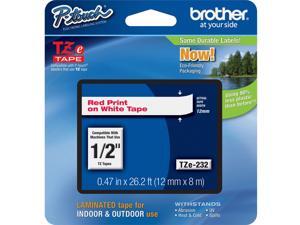 Brother International Tze232 Brother Tze232 Label Tape - 0.50" Width - 1 Each Brother International Tze232 Brother Tze232 Label Tape - 0.50" Width - 1 Each