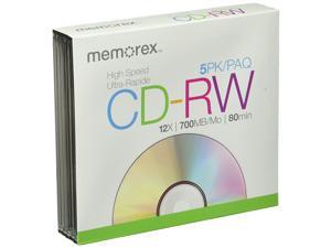 Memorex 32020022409 8x-12x CD-RW Media (5-Pack with Slim Jewel Cases) Memorex 32020022409 8x-12x CD-RW Media (5-Pack with Slim Jewel Cases)