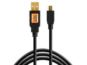 Tether Tools CU5402 3 ThetherPro USB 2.0 A Male to Mini-B 5 Pin Cable, Black Tether Tools CU5402 3 ThetherPro USB 2.0 A Male to Mini-B 5 Pin Cable, Black