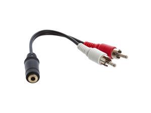 RiteAV 3.5mm Female to RCA Male - 6 inch RiteAV 3.5mm Female to RCA Male - 6 inch