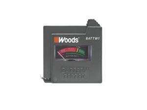 Woods BATTW1 Battery Tester - Tests 9V, AA, AAA, C, D, and 1.5V Batteries Woods BATTW1 Battery Tester - Tests 9V, AA, AAA, C, D, and 1.5V Batteries