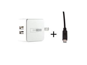 OMNIHIL 2-Port USB Car Charger w//Cord Compatible with Panasonic HC-V720 HC-V720GK HC-V720EB-K HC-V720K HC-V720EB