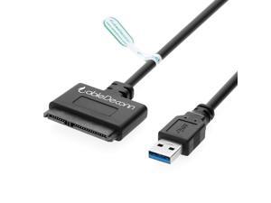 CableDeconn USB 3.0 to 2.5 SATA Adapter Cable Converter 22P(7P+ 15Pin) III for 2.5" SSD/HDD Hard Drive (E0507) CableDeconn USB 3.0 to 2.5 SATA Adapter Cable Converter 22P(7P+ 15Pin) III for 2.5" SSD/HDD Hard Drive (E0507)