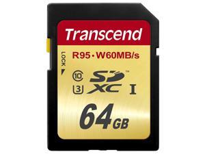 Transcend 64 GB High Speed 10 UHS-3 Flash Memory Card 95/60 MB/s (TS64GSDU3),Gold Transcend 64 GB High Speed 10 UHS-3 Flash Memory Card 95/60 MB/s (TS64GSDU3),Gold