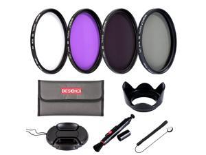 Beschoi 55mm Lens Filter Kits (UV CPL FLD ND4) UV Protection Filter Circular Polarizing Filter Neutral Density Filter Beschoi 55mm Lens Filter Kits (UV CPL FLD ND4) UV Protection Filter Circular Polarizing Filter Neutral Density Filter