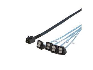 CableCreation Internal HD Mini SAS (SFF-8643 Host) - 4X SATA (Target) Angle Cable, SFF-8643 for Controller, 4 Sata Connect to Hard Drive, 0.5M … CableCreation Internal HD Mini SAS (SFF-8643 Host) - 4X SATA (Target) Angle Cable, SFF-8643 for Controller, 4 Sata Connect to Hard Drive, 0.5M …