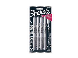 Sharpie 39109PP Metallic Permanent Markers, Fine Point, Silver, 4 Count Sharpie 39109PP Metallic Permanent Markers, Fine Point, Silver, 4 Count