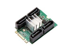 Syba 4 Port SATA III to M.2 M+B Key NGFF NVMe and SATA Socket Adapter Converter Card SD-ADA40118
