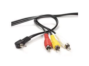 THE CIMPLE CO - 3.5mm Male Jack to RCA Male Video and Audio Cable - Replacement for Roku and Tivo Composite Cord - 4 Pole Connector Cable to (Red White Yellow) - Mini DV, VHS-C, Digital 8-6 Feet