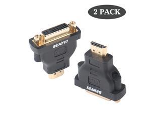 HDMI to DVI Adapter, BENFEI HDMI to DVI-D DVI Bidirectional Converter Male to Female with Gold-Plated Cord 2 Pack HDMI to DVI Adapter, BENFEI HDMI to DVI-D DVI Bidirectional Converter Male to Female with Gold-Plated Cord 2 Pack
