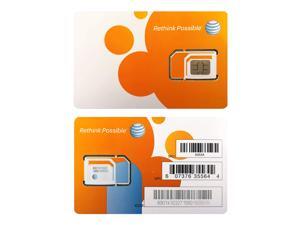 AT&T SIM Card, Compatible with Prepaid (GoPhone) and Postpaid AT&T Cellular Service (Universal, Triple Cut 3-in-1) AT&T SIM Card, Compatible with Prepaid (GoPhone) and Postpaid AT&T Cellular Service (Universal, Triple Cut 3-in-1)