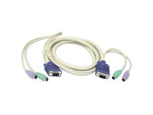 C2G/Cables to Go 23473 3-in-1 HD15 VGA MM + PS/2 MM KVM Cable (6 Feet) C2G/Cables to Go 23473 3-in-1 HD15 VGA MM + PS/2 MM KVM Cable (6 Feet)